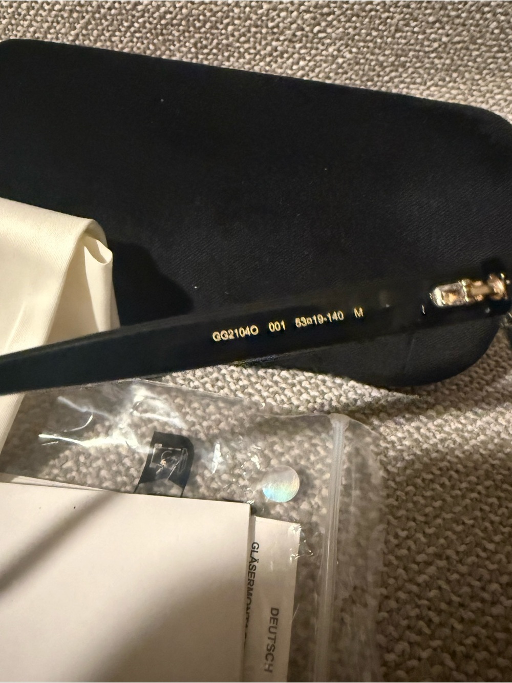 Gucci Black Women's Cat-Eye Optical Glasses NEW - Picture 8 of 8